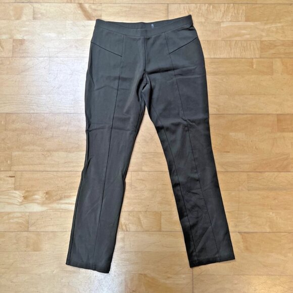 NIC+ZOE Olive/Gold Seamed Leggings Stretch Pants, Size Small - Picture 1 of 8